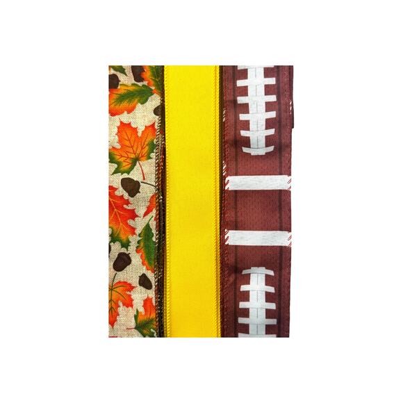 Family, Food & Football Wreath Kit - Fall Ribbon & Sign Bundle for Autumn Decor - Picture 5 of 5